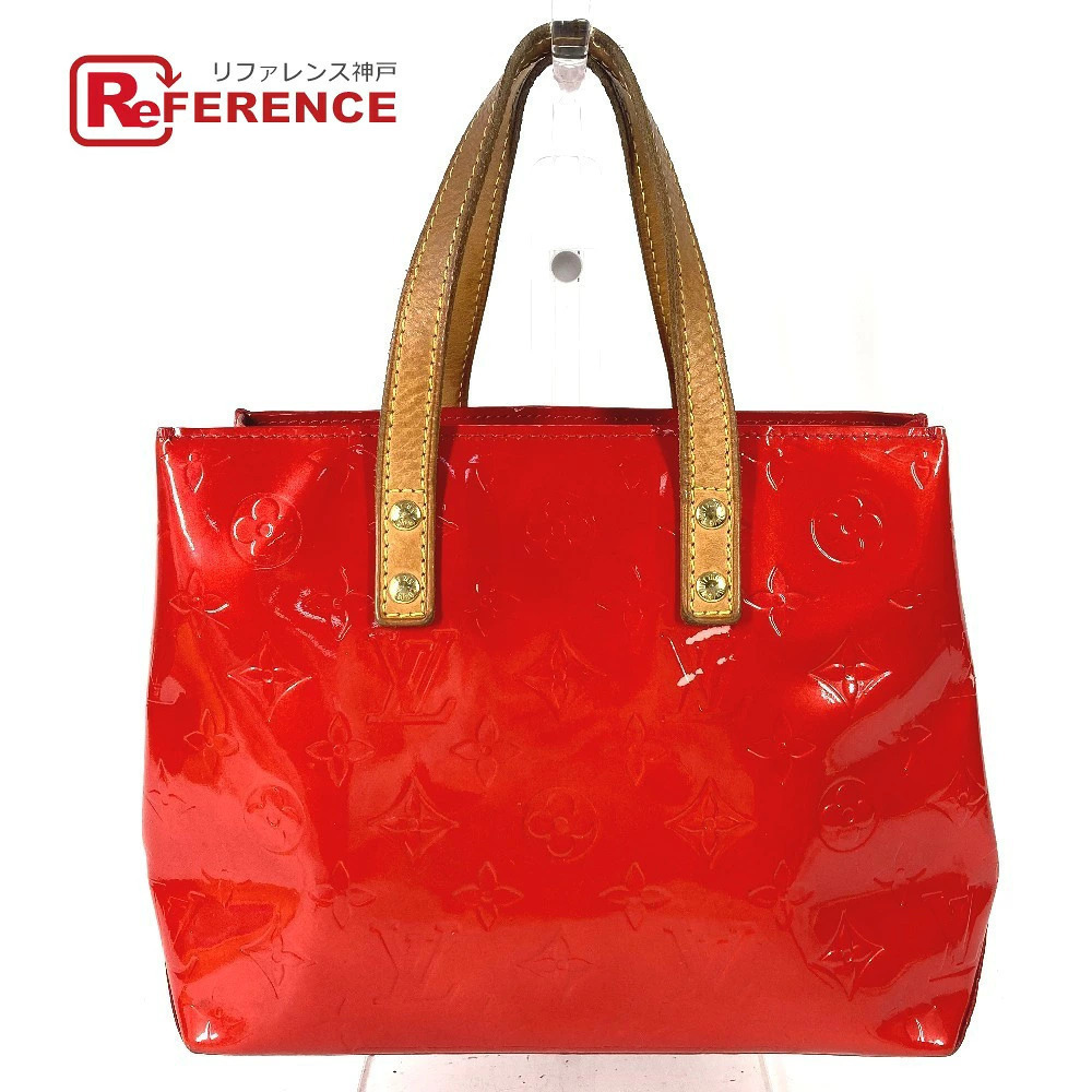 Louis Vuitton Monogram Vernis Lead Tote Bag Handbag Canvas Rouge Red